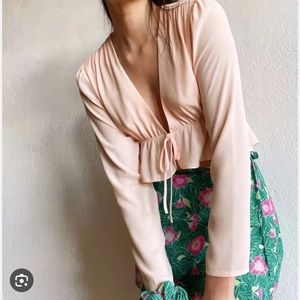 Sunday best tie front blouse